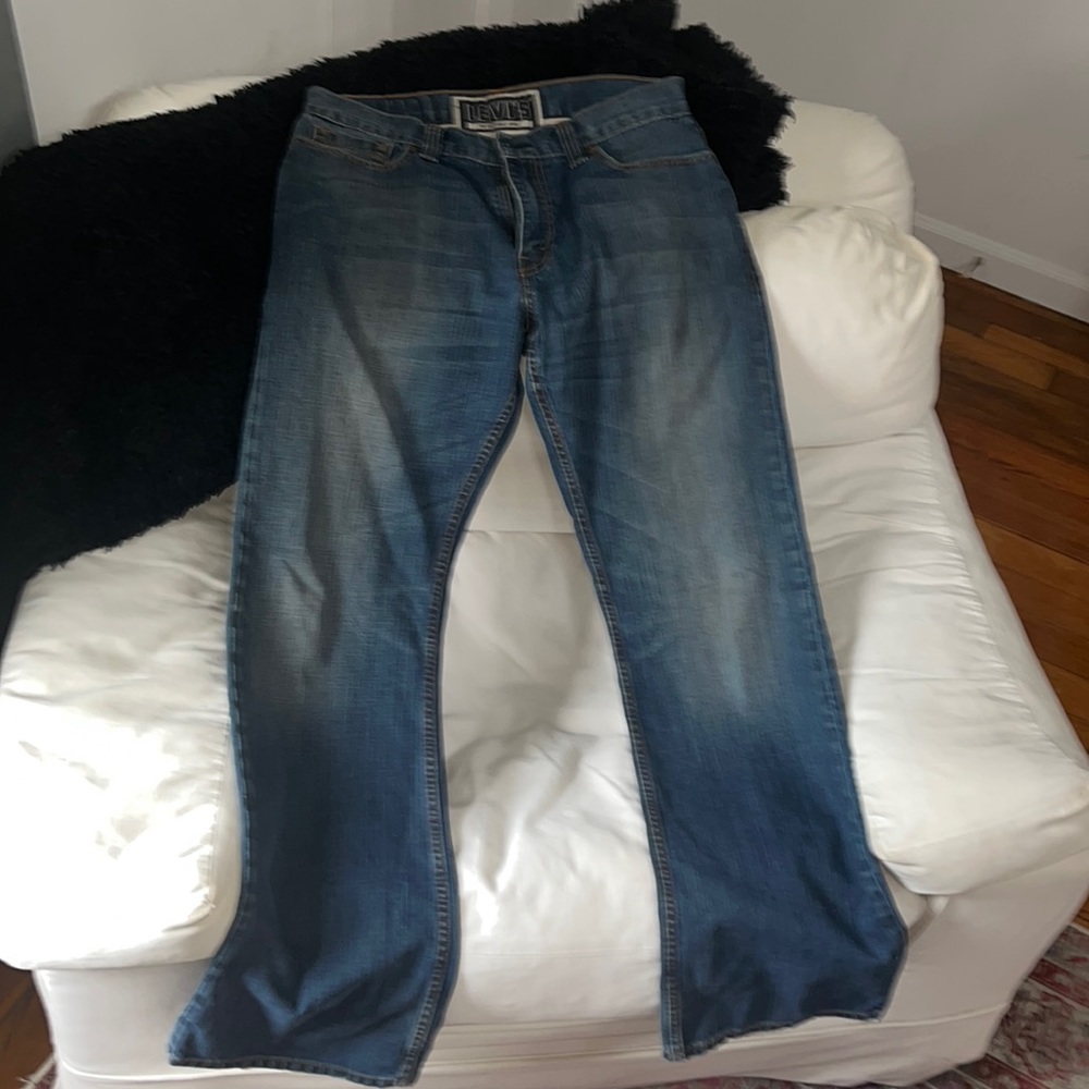 Levi’s low rise boot cut 527 jeans waist 34 length 34 soft 100% cotton